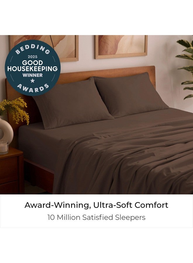 mellanni Queen, Brown : Mellanni Bed Sheet Set - Brushed Microfiber 1800 Bedding - Wrinkle, Fade, Stain Resistant - Hypoallergenic - 4 Piece (Queen, Brown)  - Image 2