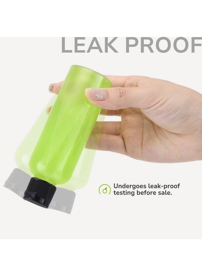 ليزا بيك زجاجات سفر LISAPACK سعة 3.4 أونصة لمستحضرات التجميل، 5 عبوات سفر للشامبو معتمدة من إدارة أمن النقل، زجاجات بلاستيكية فارغة بحجم السفر (100 مل، شفافة) - Image 3