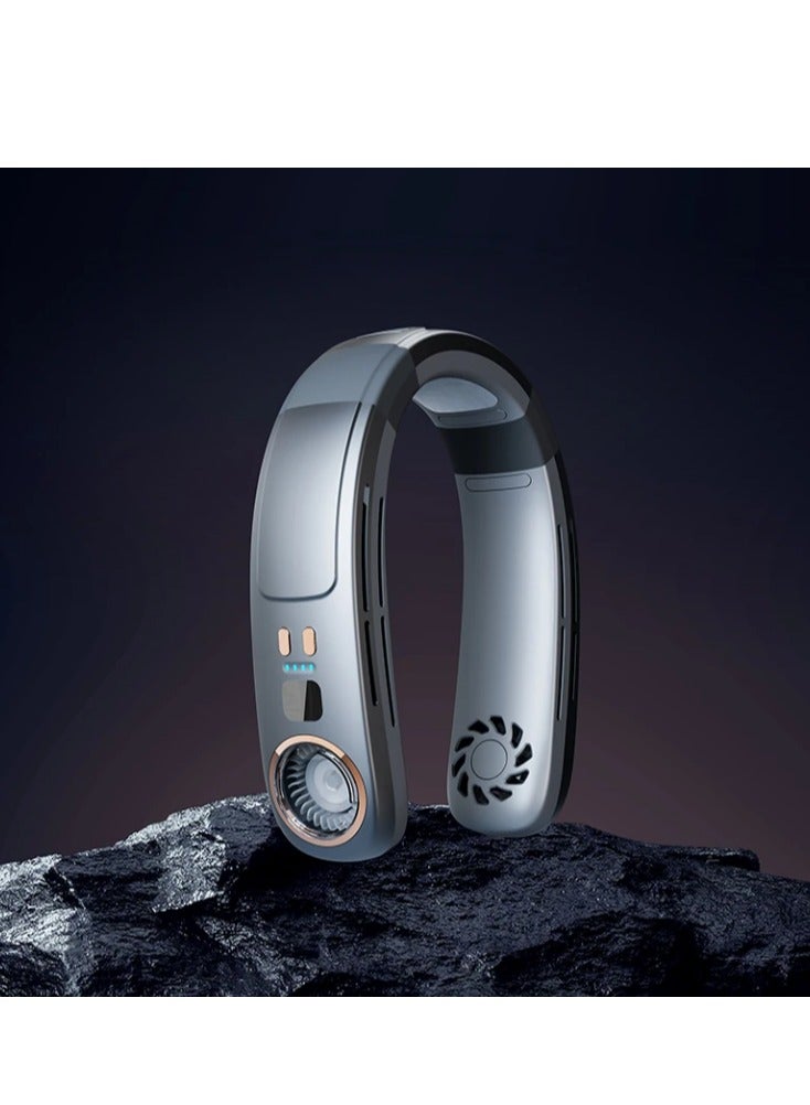Portable Neck Cooling Fan, Triple Turbo Fan, 360° Air Flow, 15-20°C Rapid Cooling, LED Light - Image 2