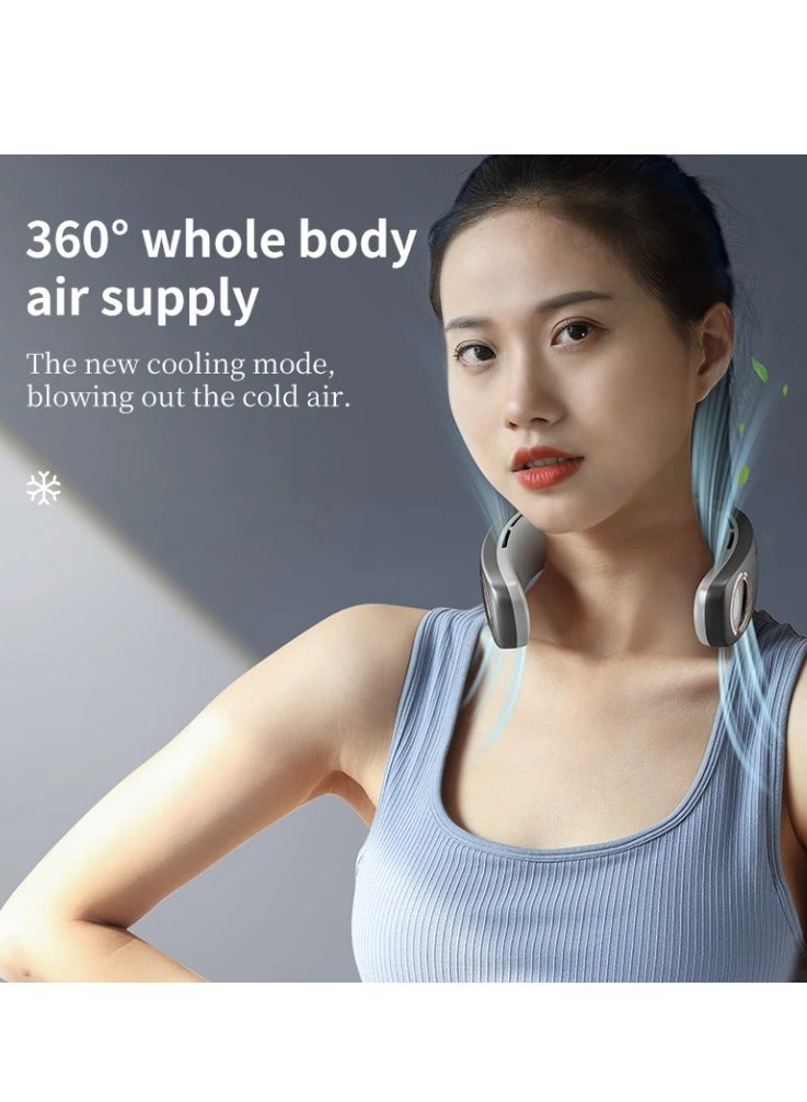 Portable Neck Cooling Fan, Triple Turbo Fan, 360° Air Flow, 15-20°C Rapid Cooling, LED Light - Image 5