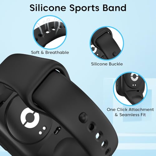 Sounce Soft Silicone Classic Strap Bands for Redmi Watch 3 Active Smart Watch Only, Comfort and Flexible Straps for Men Women and Boys & Girl - Image 2