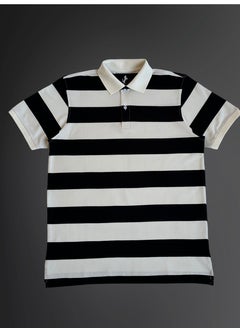 Horse Polo Striped Polo T-Shirt Black - Off white - pzsku/ZDD83C0D8399620ED5D4AZ/45/_/1718133419/6803c06f-d1ae-4064-9ac8-6fb1f21e820d