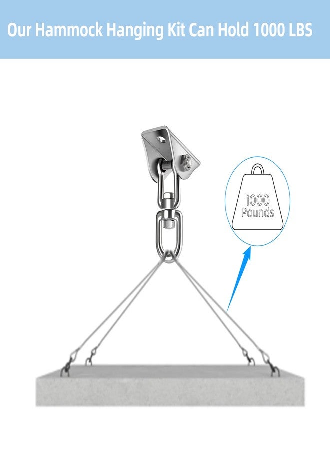 HOMPER Hammock Hanging Kit, 1000 lb Capacity Heavy Duty 360° Rotate Swing Hooks for Chair, Yoga, Outdoor Patio Porch - Image 4
