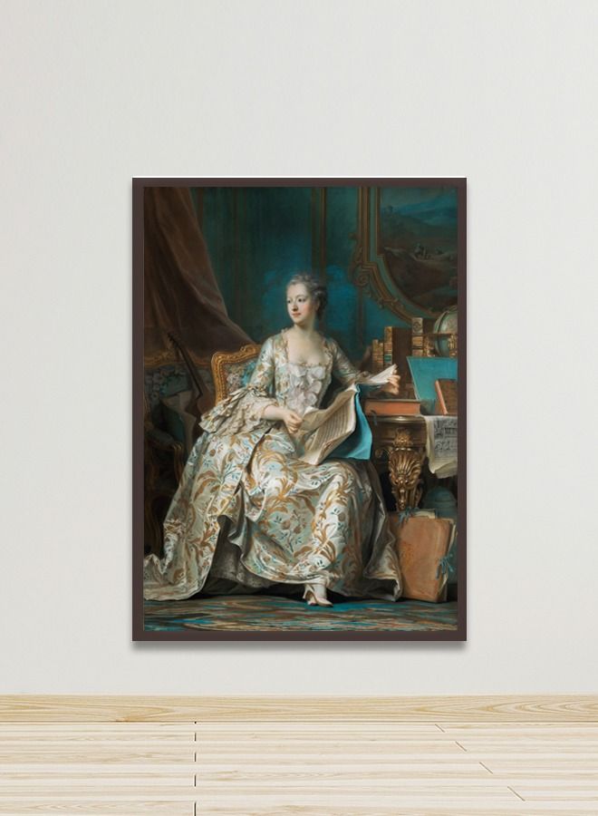 Marktna Canvas Wall Art For Wall Decoration Woman Design With A Hollow Brown Frame Size 120x80cm One Piece - Image 1