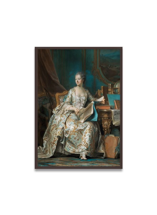 Marktna Canvas Wall Art For Wall Decoration Woman Design With A Hollow Brown Frame Size 120x80cm One Piece - Image 2