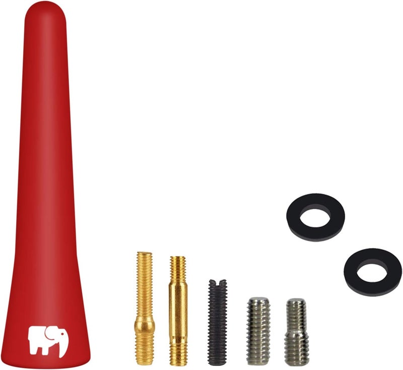 ONE250 2.5" Short Copper Core Antenna for Ford F-Series (1997-2023) - Red - Image 4