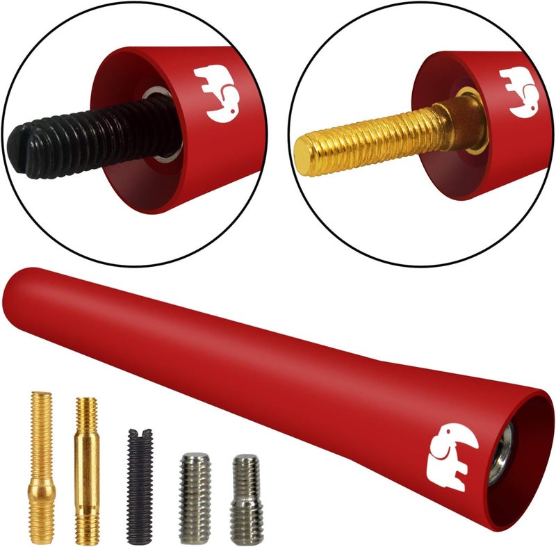 ONE250 2.5" Short Copper Core Antenna for Ford F-Series (1997-2023) - Red - Image 5