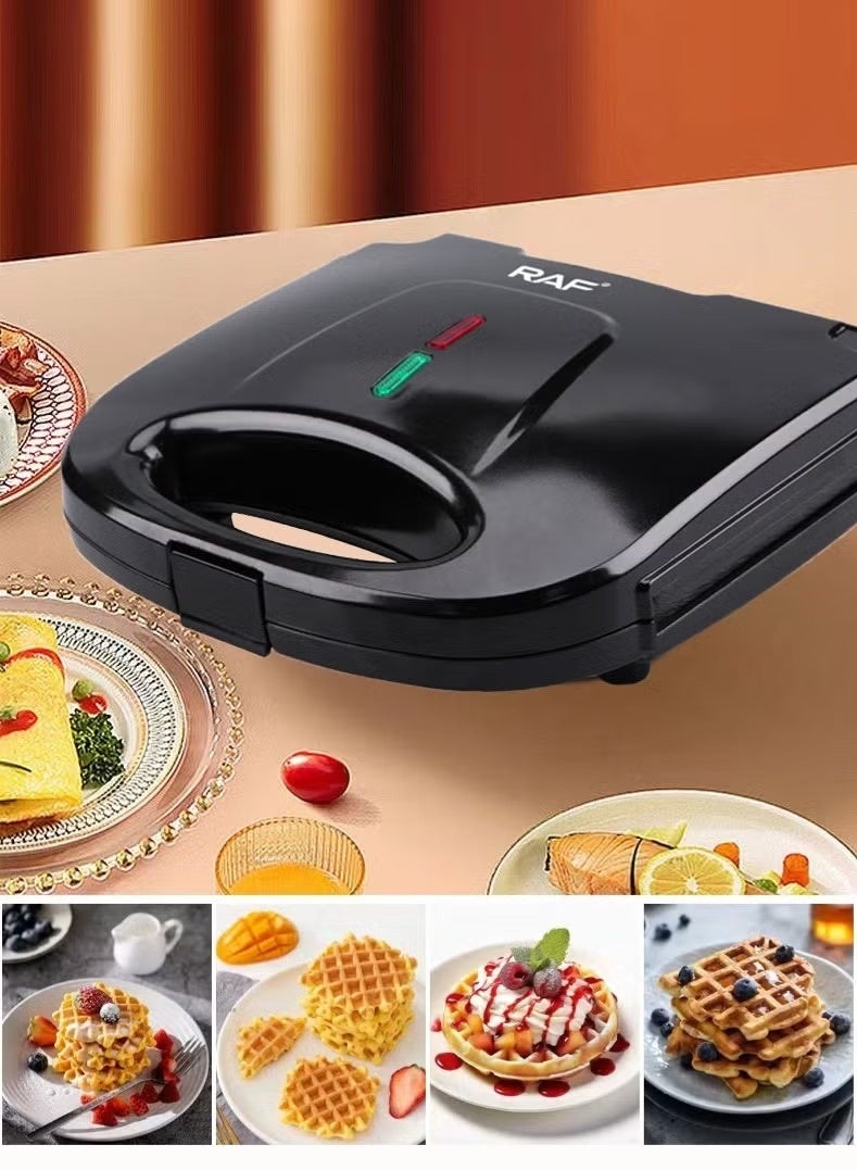 RAF Non-Stick Sandwich and Waffle Maker with Double-Sided Heating 850W - Image 4