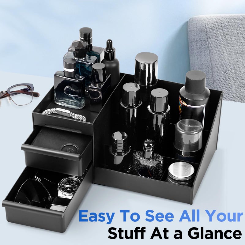 EXIN DECHEN Cologne Organizer for Men,Cologne Stand,Organizador de Perfumes,Estante Para Perfumes,Dresser Organizer Countertop,Mens Bedroom Essentials,Room Decor for Mens,Gifts for Men - Image 4