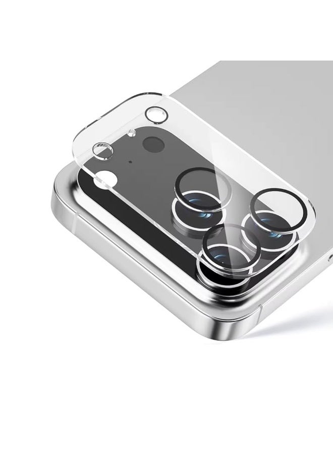لاكوز واقي عدسة الكاميرا Lacoz لهاتف iPhone 18 Pro Max - زجاج شفاف عالي الدقة ومقاوم للخدش مع حماية كاملة لبروز الكاميرا - لون فضي - Image 1