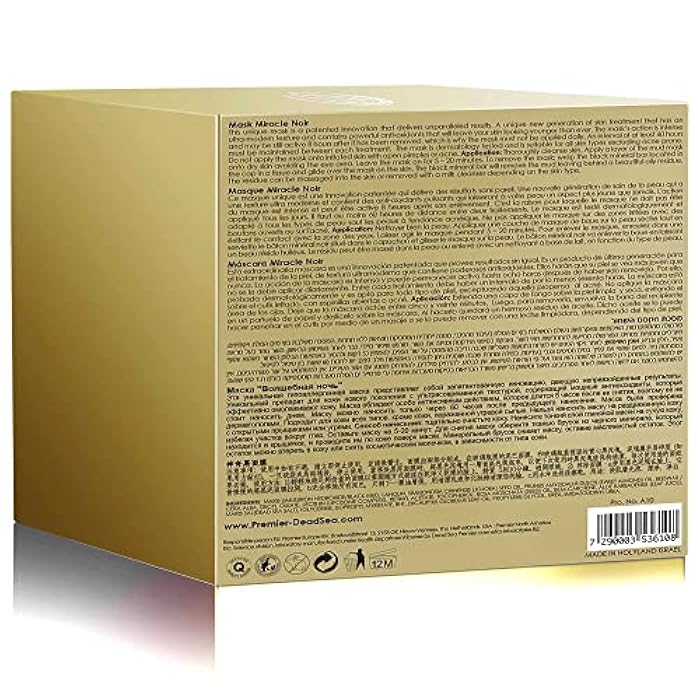 Premier Dead Sea Classic original Miracle Noir Mask, Age defying, detoxifying, hydrating, nourishing, exfoliating, anti oxidant All in one best mask 2.4 Fl oz. - Image 5
