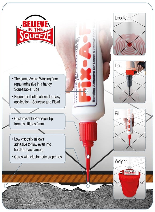 Fix-A-Floor Squeezy All-in-One Repair Glue for Loose, Hollow and Creaky Tiles, Wood, LVT, LVP and Laminate - Image 5