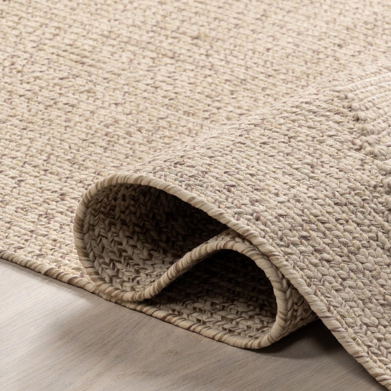nuLOOM 5' x 8' Solid Hand Braided Indoor/Outdoor Area Rug, Pet-Friendly, High Traffic, Weather Resistant, for Patio, Balcony, Bedroom, Living Room, Dining Room, Wynn Tan - Image 4