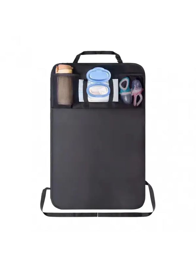 1pc Black Car Seat Organizer With Ipad Holder Heavy Duty Oxford Cloth Multi Pocket Storage Bag Compatible With Suv Sedan Truck Space Saving Design For Rear Seat Backseat Or Trunk Ideal For Road Trips Everyday Use Vehicle Organization - Image 1