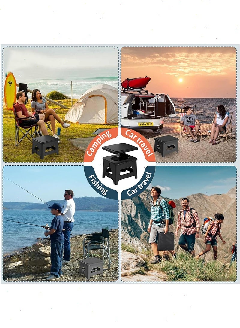 Yoawllty Portable Toilet, Outdoor Camping Toilet with Lid, Folding Emergency Toilet for Adults Children, Compact Portable Potty for Camping, Cars, Hiking, Beaches - Image 5