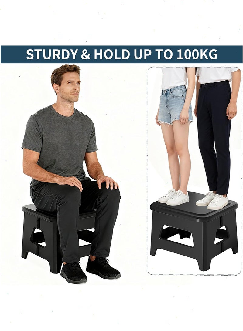 Yoawllty Portable Toilet, Outdoor Camping Toilet with Lid, Folding Emergency Toilet for Adults Children, Compact Portable Potty for Camping, Cars, Hiking, Beaches - Image 3