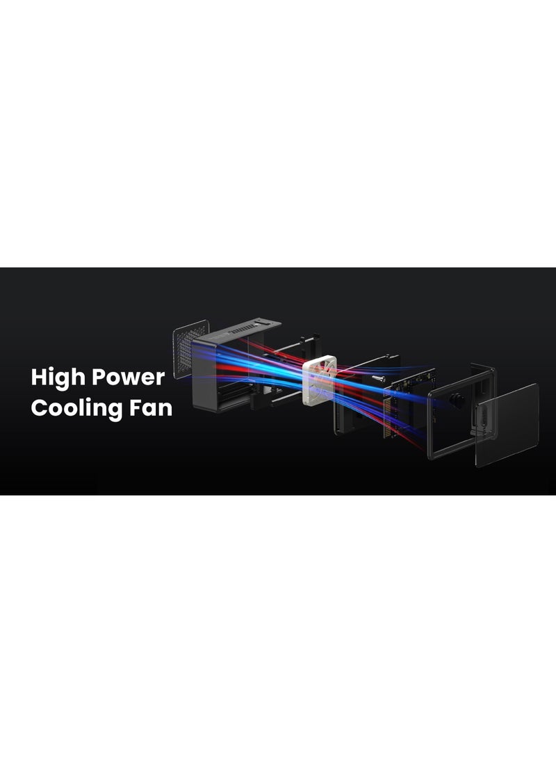 SHARGE - Sharge Disk M.2 NVMe SSD Enclosure with Active Cooling System, 10Gbps USB C 3.2 Gen2, Enclosure NVMe Reader Supports M Keys and Size 2230 SSDs, Yellow - Image 1