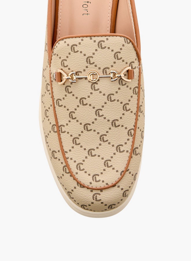 Le Confort Monogram Print Slip-On Mules  - Image 4