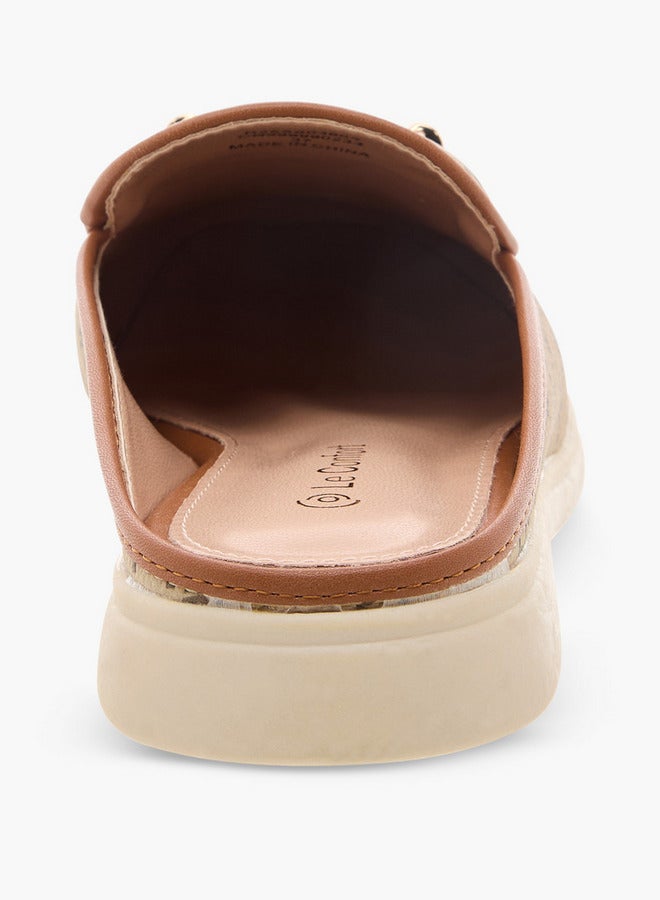 Le Confort Monogram Print Slip-On Mules  - Image 5