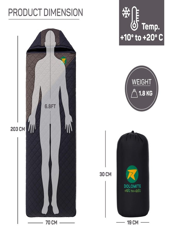 ROCKSPORT Dolomite +10°C to +20°C Winter Sleeping Bag for Adult with Air Pillow, Camping Sleep Bag with Lightweight Fiber Sheet Filling for Winter Season - Image 3