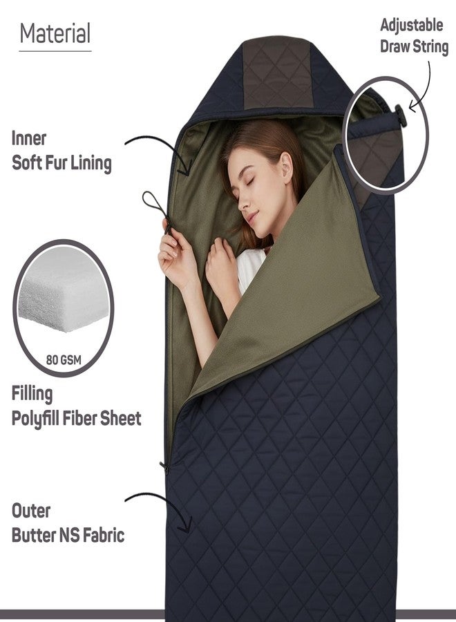 ROCKSPORT Dolomite +10°C to +20°C Winter Sleeping Bag for Adult with Air Pillow, Camping Sleep Bag with Lightweight Fiber Sheet Filling for Winter Season - Image 4