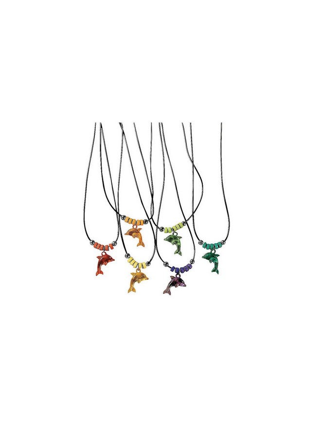 Fun Express Acrylic Dolphin Necklace W Jewel Eye Jewelry Necklaces Necklaces Novelty 12 Pieces