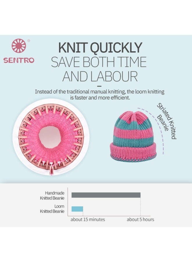 Little white rabbit wool knitting machine 22 Knitted Sweater adult children Hand Knitting machine - Image 4