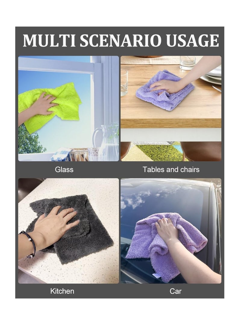 Excefore قطعة قماش ميكروفايبر لتنظيف السيارات، منشفة ميكروفايبر للسيارات فائقة الامتصاص - قماش تجفيف السيارات، تلميع، قطعة قماش للتلميع والتفاصيل الداخلية للسيارة والمنزل للتجفيف والغسيل والتفاصيل - Image 3