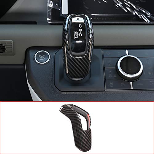 YIWANG Carbon Fiber Style ABS Car Center Gear Shift Head Cover Trim for Land Rover Defender 90 110 130 2020-2025 Auto Accessories (ABS-Carbon Fiber) - Image 1