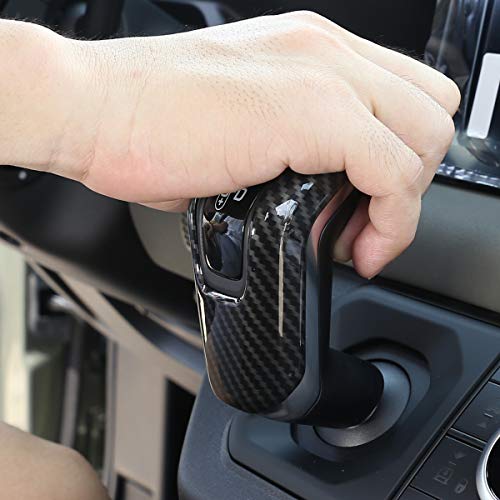 YIWANG Carbon Fiber Style ABS Car Center Gear Shift Head Cover Trim for Land Rover Defender 90 110 130 2020-2025 Auto Accessories (ABS-Carbon Fiber) - Image 4
