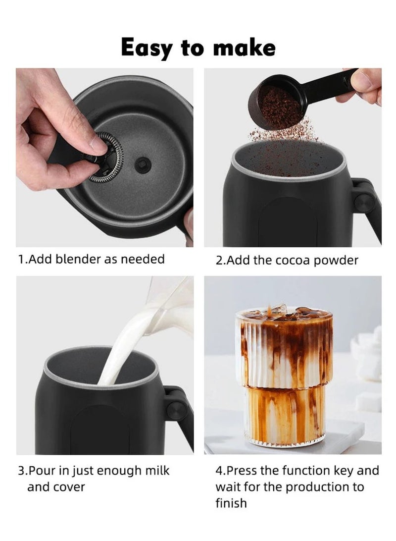 AROAQ Electric Milk Frother Coffee Blender Foam Milk Beater 4-in-1 Milk Rotatable Handle Foam Maker for Coffee Latte Cappuccino - Image 2