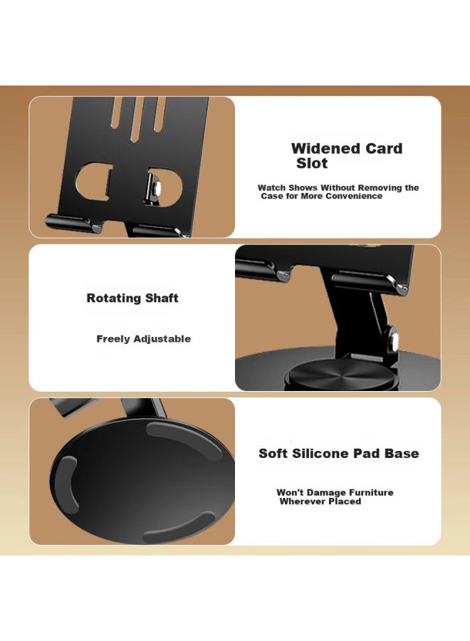 Kelepu All-metal Rotatable Foldable Lazy Phone Stand Universal For Huawei Xiaomi Apple Alloy Multi-functional Portable Tablet Pad Holder - Image 2