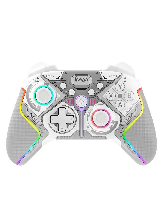 أبيجا أجهزة التحكم بالألعاب المتوافقة مع iPhone و Android و Windows Steam Deck، بالإضافة إلى وحدات تحكم DualShock اللاسلكية عبر البلوتوث ووحدات التحكم اللاسلكية للهواتف المحمولة (باللون الأبيض). - Image 2