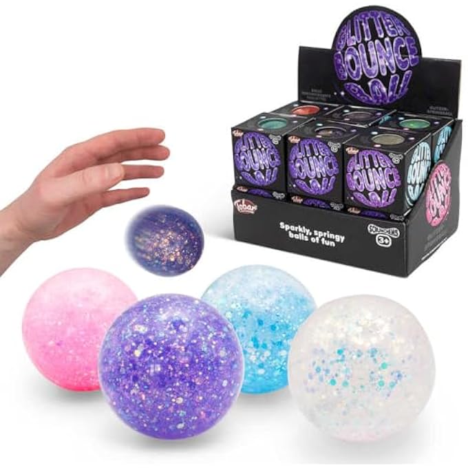 Tobar 38594 SCRUNCHEMS Glitter Bounce Ball - Image 1