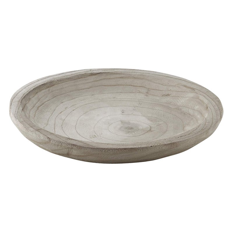 Santa Barbara Design Studio Wood Bowls TableSugar Hand Carved Paulownia Wood Serving Bowl Large Grey
