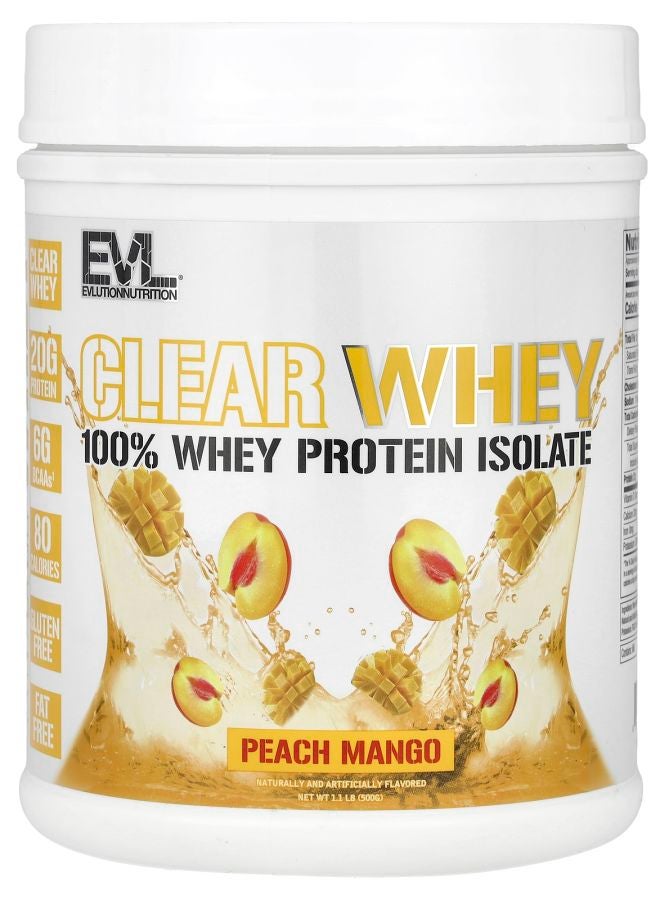 Clear Whey 100% Whey Protein Isolate Peach Mango 1.1 lb (500 g)