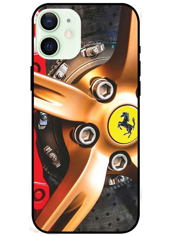 EYE CATCH Protective Case Cover For Apple iPhone 12 Mini Ferrari Car Wheel  - Image 1