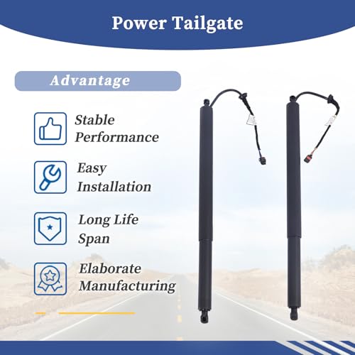 Getfarway جيتفارواي 2 قطع طاقة باب خلفي يسار ويمين 81831-S1100 81841-S1100 متوافق مع هيونداي سانتا في 2019 2020 أسطوانة دعم رافع الطاقة لباب الخلفي - Image 5