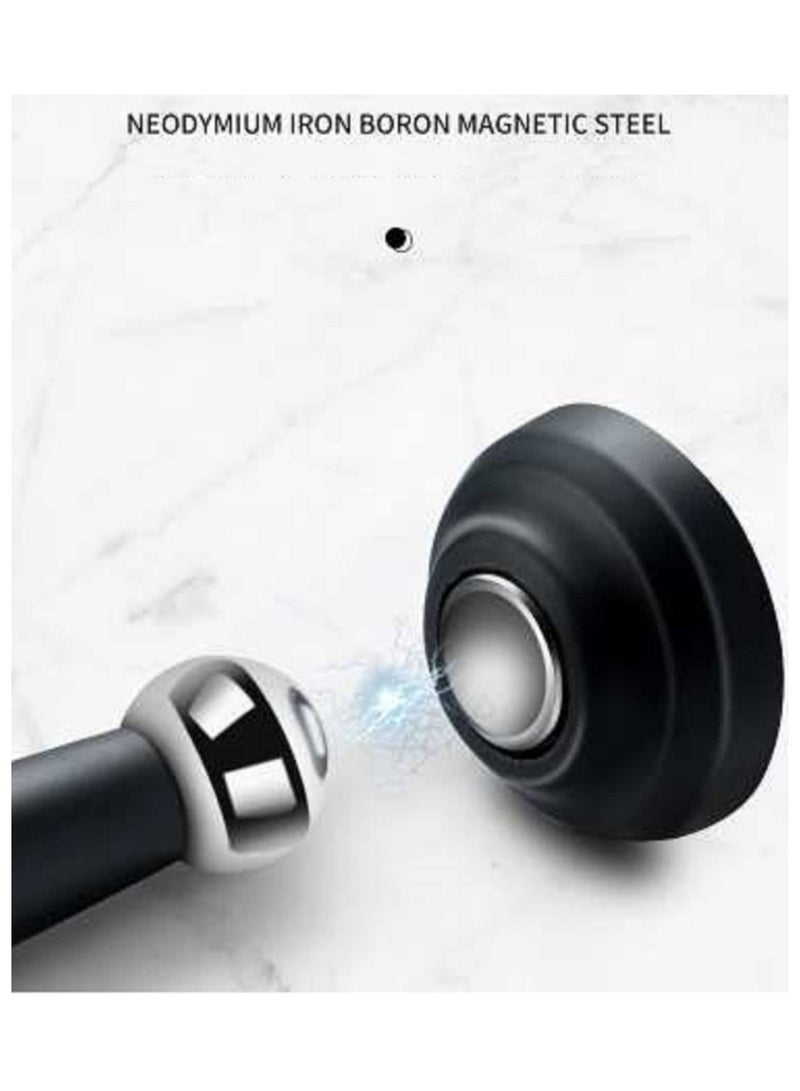 Excefore 2 Pcs Home Magnetic Door Stop, Decorative Matte Black Self-Adhesive Door Holder, Noise Reduction Silicone Made,No Drilling Easy Install, Wall-Floor Mount Wall Protector  - Image 3