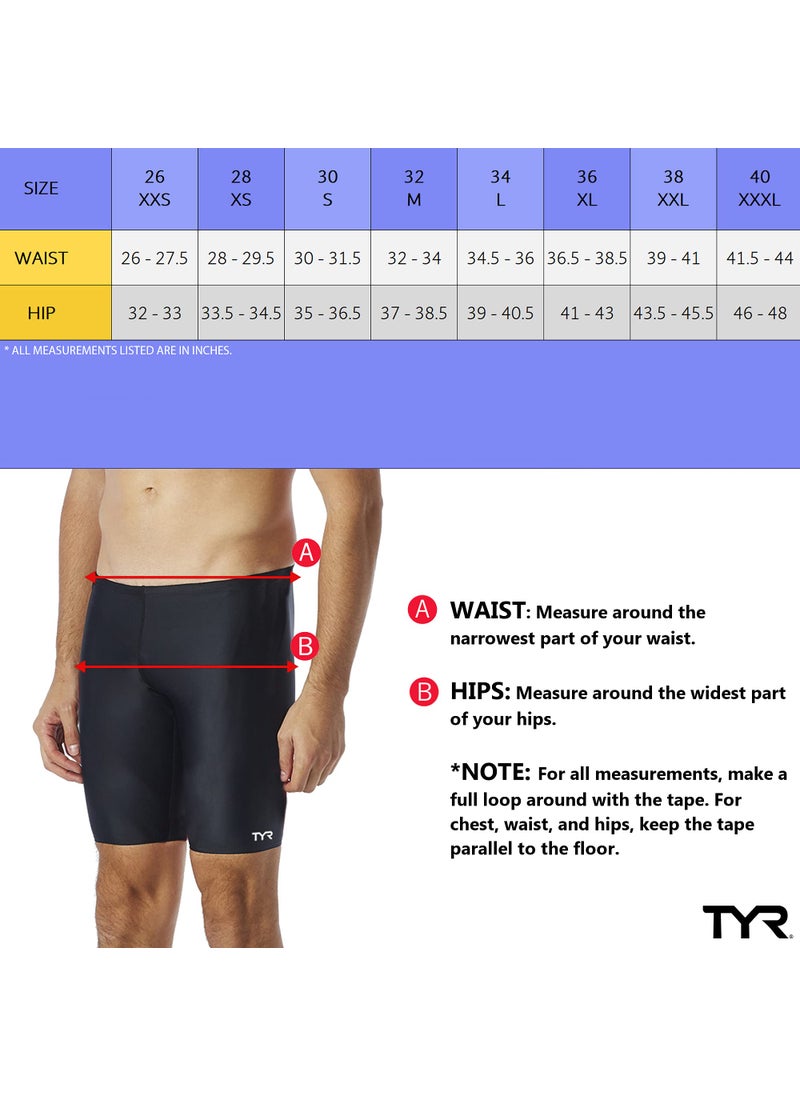 TYR TYR Men's Durafast Elite Solid Jammer Swimsuit, Navy, 36  - Image 2