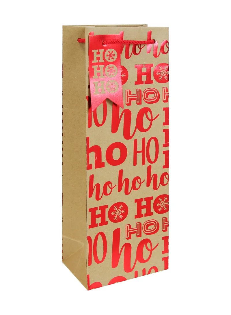 EuroWrap Kraft Bottle Gift Bags - 3 Pack Assorted