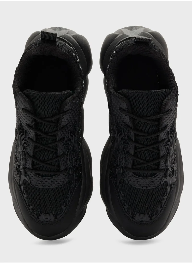 Seventy Five Dragon Detailed Casual Sneakers