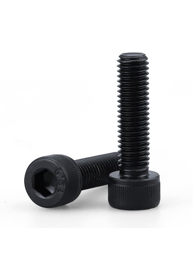 M5-0.8 x 30mm (50 pcs) Socket Head Cap Screws, 12.9 Grade Alloy Steel, Black Oxide Finish, Full Thread, Coarse Thread UNC, Allen Hex Drive - Image 1