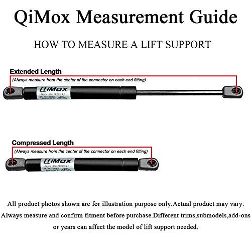 QiMox Qty2 QiMox Hood Lift Supports Shock Struts Compatible with Hummer H3 20062010 Hummer H3T 20092010 - Image 3