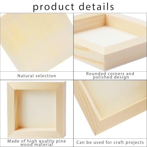 FSWCCK 10 Pack 5 x 5 inch Wood Panel Boards, Unfinished Wood Canvas Panels for Crafts, Painting Canvas, DIY Art Projects, Pouring, Arts Use with Oils, Acrylics - Image 3