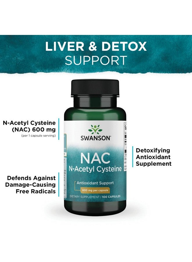 SWANSON Antioxidant Liver Support & Amino Acids Supplement 600 Mg 100 Capsules - Image 5