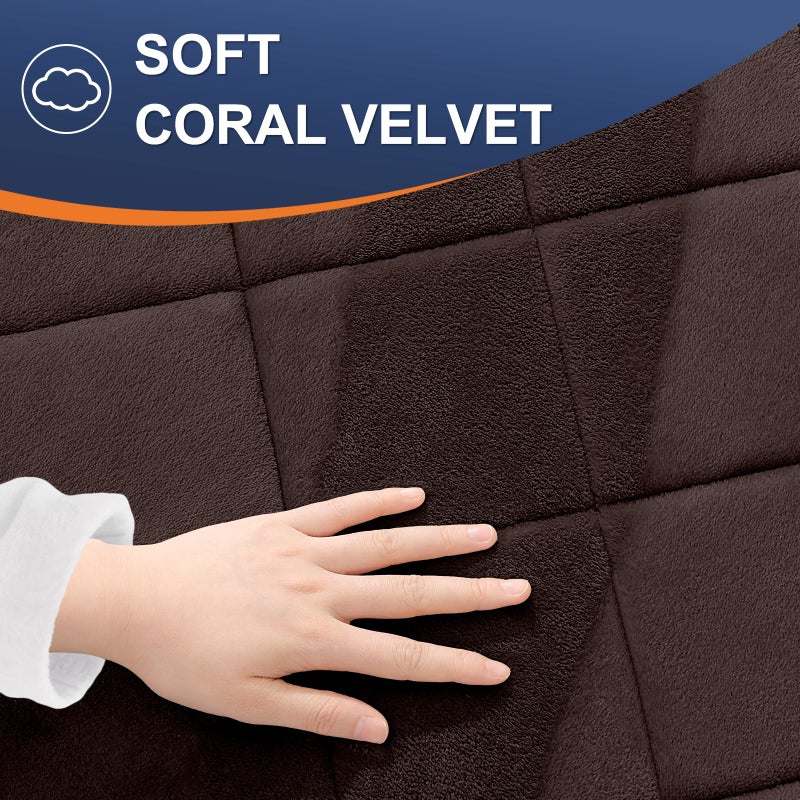 OLANLY Memory Foam Bath Mat 47x32  Ultra Soft and Absorbent Bathroom Rugs  Machine Washable  Comfortable Bath Carpet for Bathroom Floor  Tub and Shower  Brown - Image 4