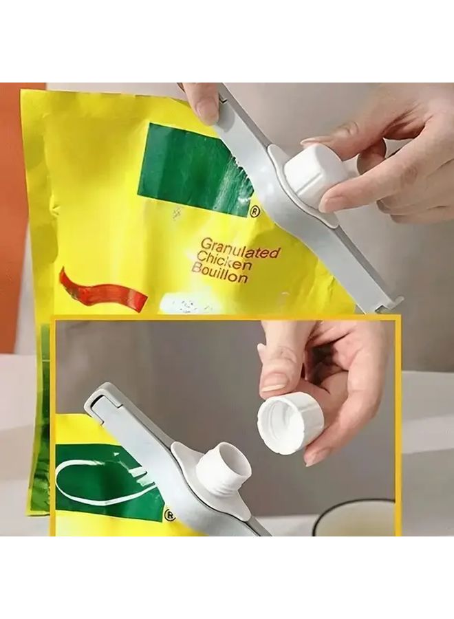 5 Pack Gray White Food Storage Moisture Proof Sealing Clips Bag Clips - Image 5