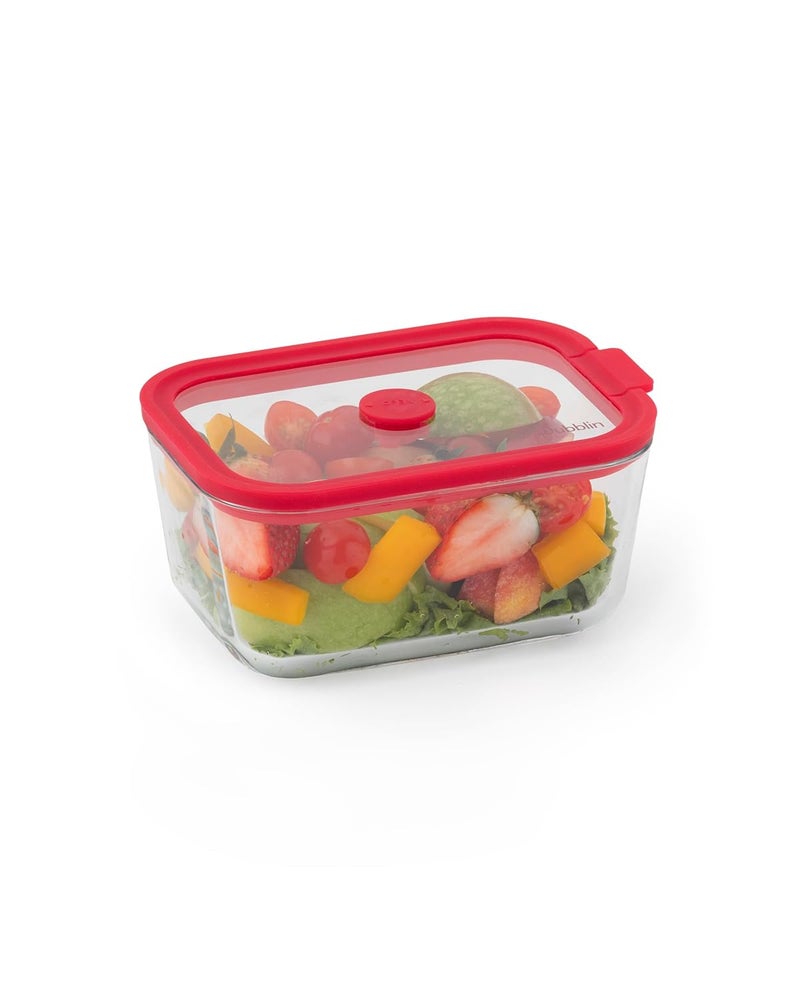 DUBBLIN GRACE RECTANGLE 800 Glass CasseroleCumServing Bowl with Lid Microwave Safe Stylish Durable 800ml Capacity - Image 1