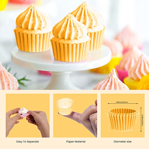 NUOMI 1 Inch Super Mini Baking Cups Muffin Paper Liners 1000 Pieces Cupcake Wrappers for Birthday/Wedding Parties Holiday, Yellow - Image 4